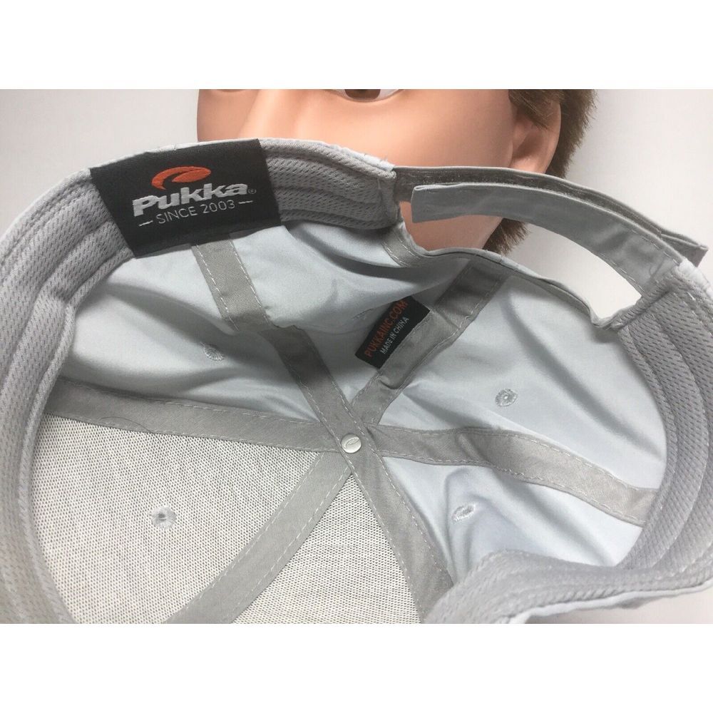 Pukka Golf Hat Mountain‎ Meadows 100% Polyester Gray Aadjustable  strap Cap - Picture 8 of 8